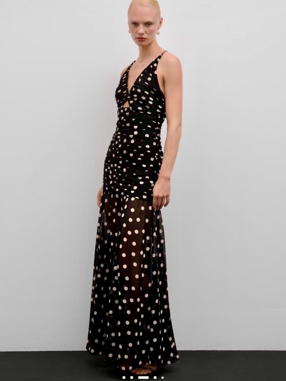 Polka Dots Draped Dress
